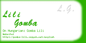 lili gomba business card